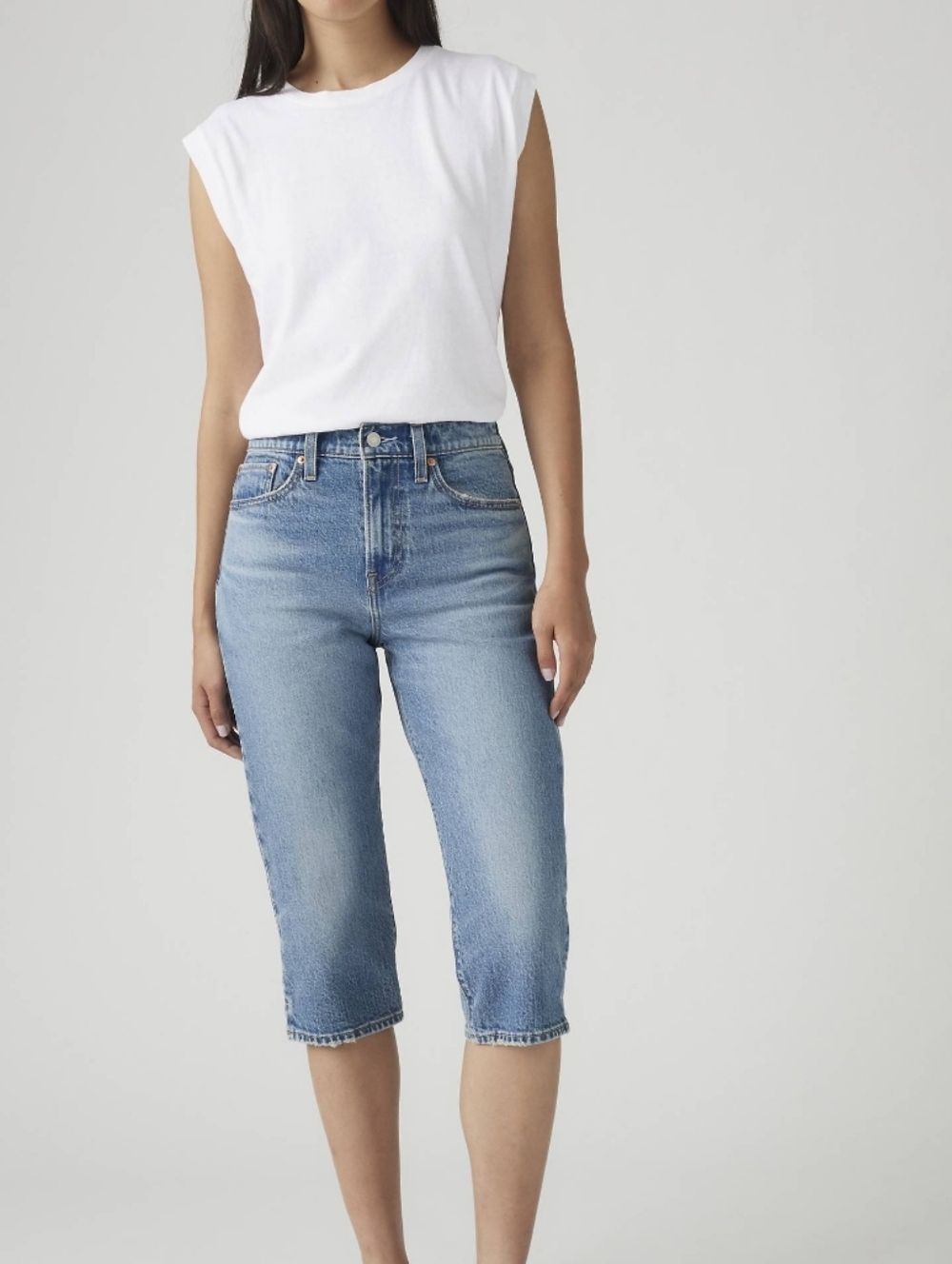 Levi's Light Blue Cropped Wedgie Capri Jeans